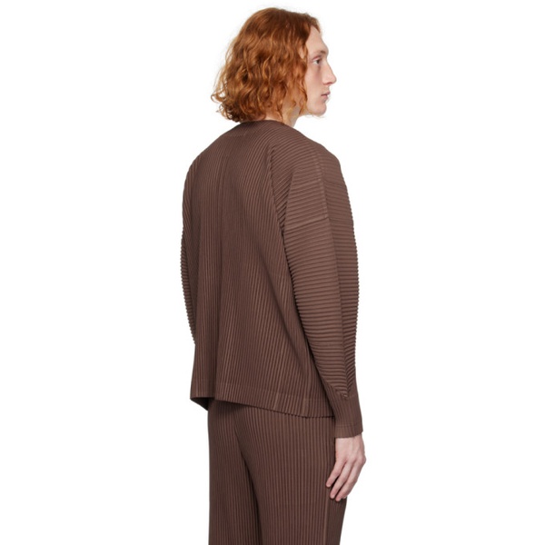  HOMME PLISSEE 이세이 미야케 ISSEY MIYAKE Brown Monthly Color September Cardigan 232729M200008