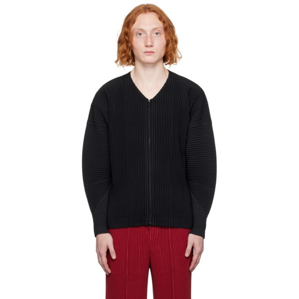  HOMME PLISSEE 이세이 미야케 ISSEY MIYAKE Black Monthly Color September Cardigan 232729M200009