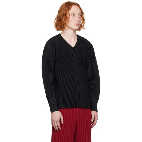  HOMME PLISSEE 이세이 미야케 ISSEY MIYAKE Black Monthly Color September Cardigan 232729M200009