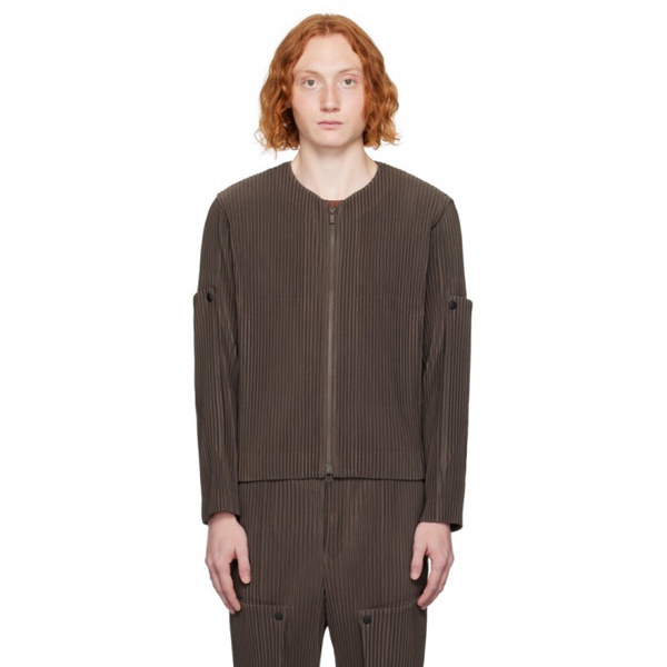  HOMME PLISSEE 이세이 미야케 ISSEY MIYAKE Brown Unfold Sweater 232729M202010