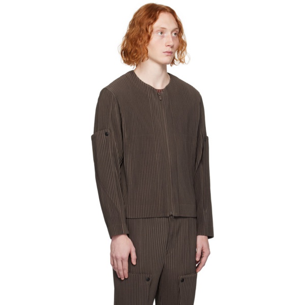  HOMME PLISSEE 이세이 미야케 ISSEY MIYAKE Brown Unfold Sweater 232729M202010