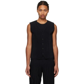 HOMME PLISSEE 이세이 미야케 ISSEY MIYAKE Black Basics Vest 232729M185003