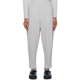 HOMME PLISSEE 이세이 미야케 ISSEY MIYAKE Gray Basics Trousers 232729M191064