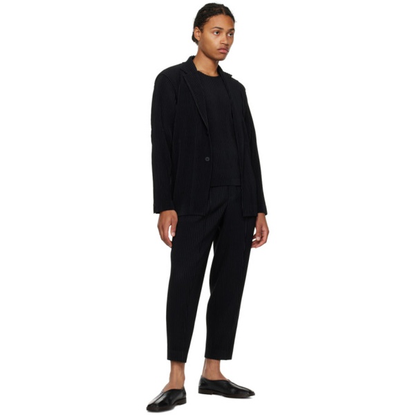  HOMME PLISSEE 이세이 미야케 ISSEY MIYAKE Black Compleat Trousers 241729M191014