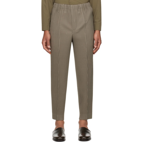  HOMME PLISSEE 이세이 미야케 ISSEY MIYAKE Khaki Compleat Trousers 241729M191013