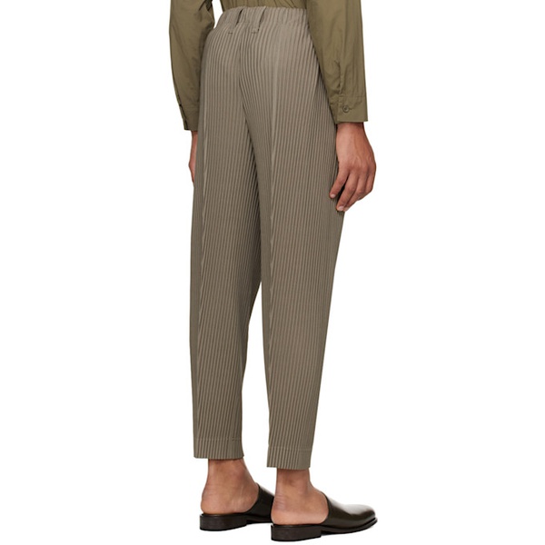  HOMME PLISSEE 이세이 미야케 ISSEY MIYAKE Khaki Compleat Trousers 241729M191013