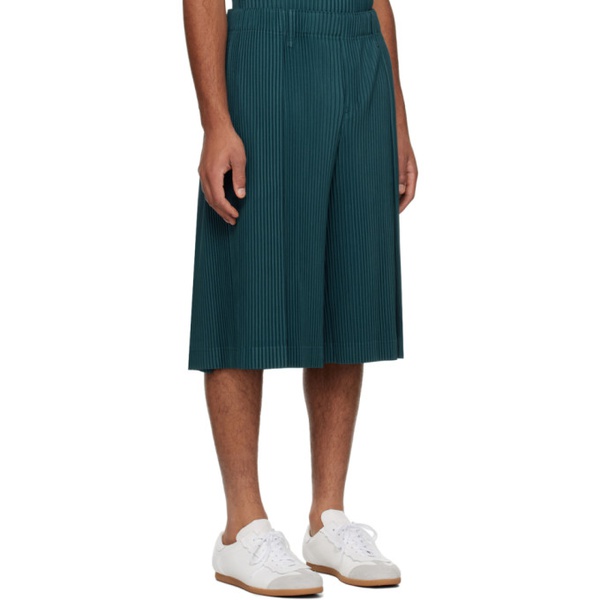  HOMME PLISSEE 이세이 미야케 ISSEY MIYAKE Green Tailored Pleats 2 Shorts 241729M191015