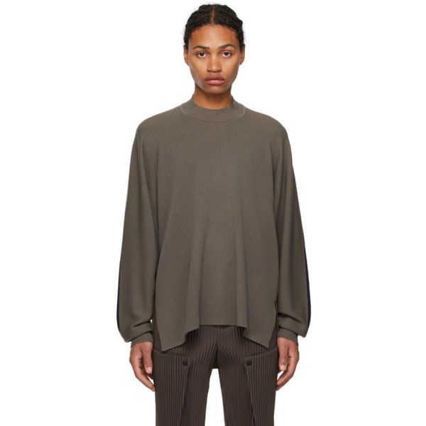  HOMME PLISSEE 이세이 미야케 ISSEY MIYAKE Khaki Framework Sweater 241729M201004