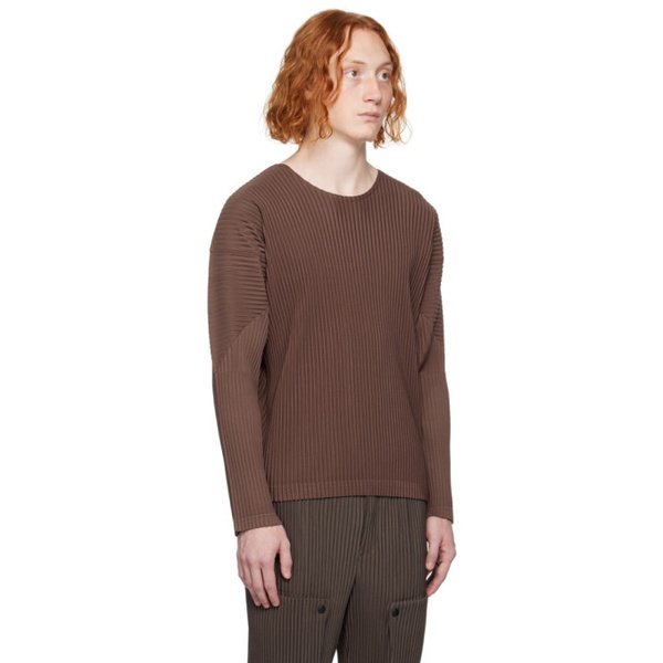  HOMME PLISSEE 이세이 미야케 ISSEY MIYAKE Brown Monthly Color September Long Sleeve T-Shirt 232729M213027