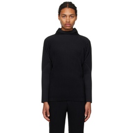 HOMME PLISSEE 이세이 미야케 ISSEY MIYAKE Black Basics Turtleneck 232729M205003