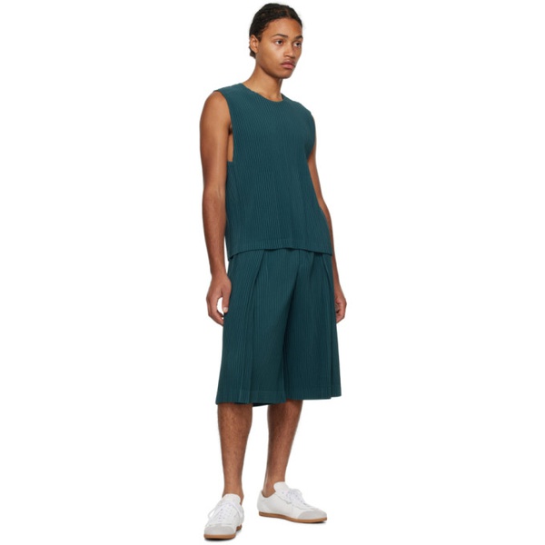  HOMME PLISSEE 이세이 미야케 ISSEY MIYAKE Green Tailored Pleats 2 Tank Top 241729M214000