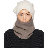 HOMME PLISSEE 이세이 미야케 ISSEY MIYAKE 오프화이트 Off-White Frame & Blocks Scarf 241729M150002