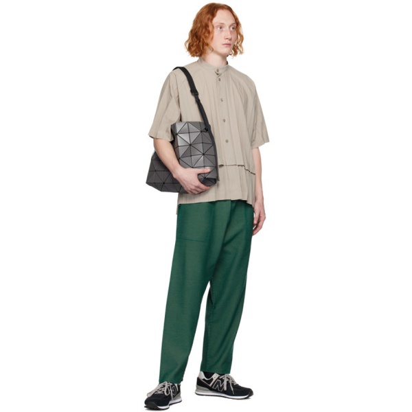  HOMME PLISSEE 이세이 미야케 ISSEY MIYAKE Green Inlaid Trousers 232729M191038