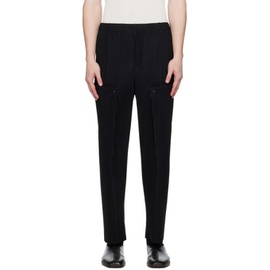 HOMME PLISSEE 이세이 미야케 ISSEY MIYAKE Black Unfold Trousers 232729M191042