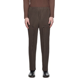 HOMME PLISSEE 이세이 미야케 ISSEY MIYAKE Brown Unfold Trousers 232729M202009