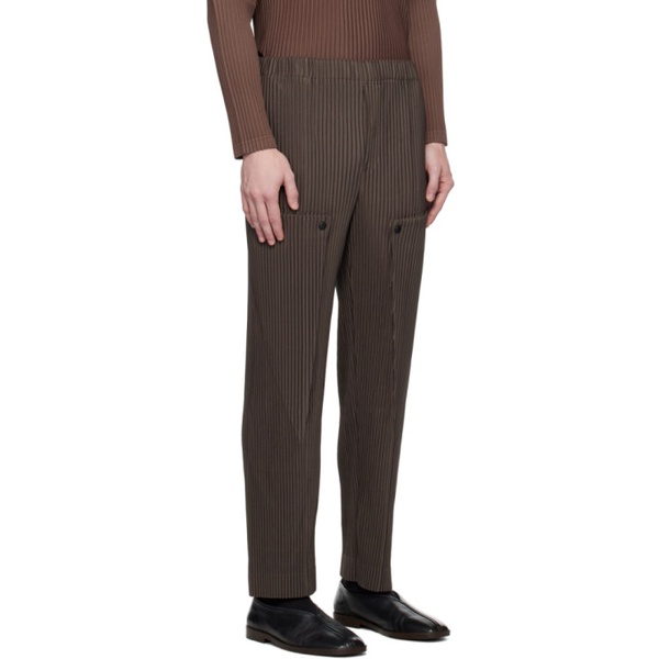  HOMME PLISSEE 이세이 미야케 ISSEY MIYAKE Brown Unfold Trousers 232729M202009