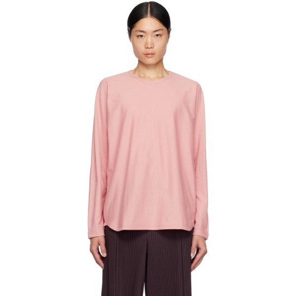  HOMME PLISSEE 이세이 미야케 ISSEY MIYAKE Pink Release-T 2 Long Sleeve T-Shirt 241729M213011