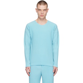 HOMME PLISSEE 이세이 미야케 ISSEY MIYAKE Blue Color Pleats Long Sleeve T-shirt 232729M213003