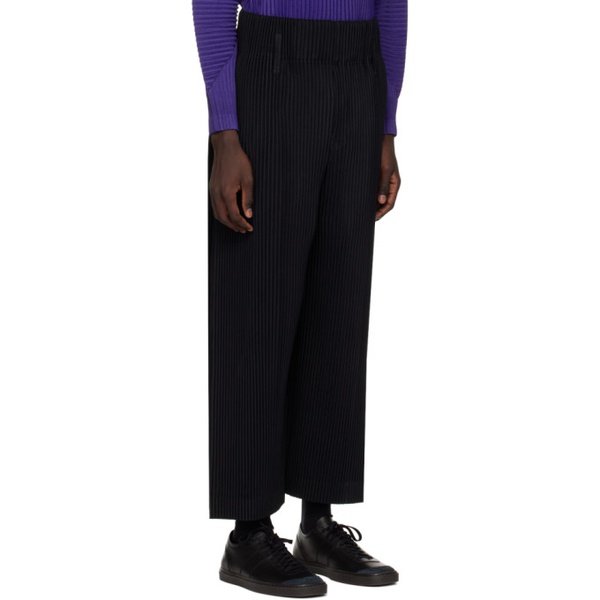  HOMME PLISSEE 이세이 미야케 ISSEY MIYAKE Black Pleats Bottoms 2 Trousers 241729M191003