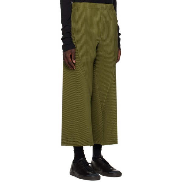  HOMME PLISSEE 이세이 미야케 ISSEY MIYAKE Khaki Pleats Bottoms 2 Trousers 241729M191004