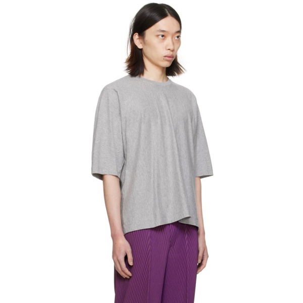  HOMME PLISSEE 이세이 미야케 ISSEY MIYAKE Gray Release-T Basic T-Shirt 241729M213020