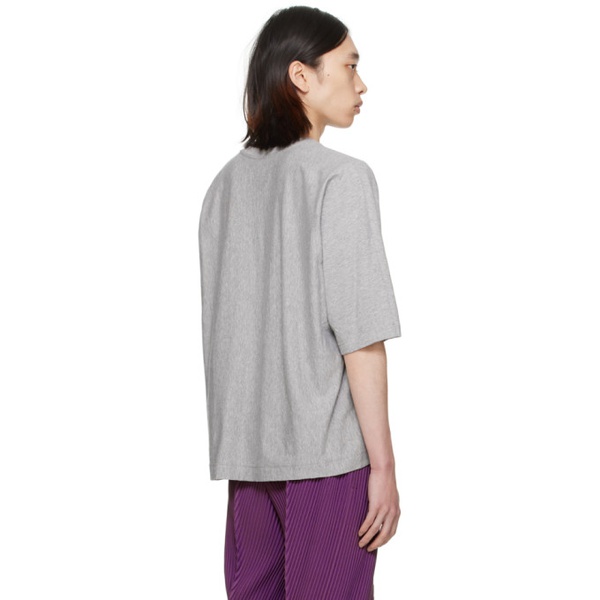  HOMME PLISSEE 이세이 미야케 ISSEY MIYAKE Gray Release-T Basic T-Shirt 241729M213020
