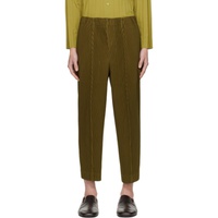 HOMME PLISSEE 이세이 미야케 ISSEY MIYAKE Khaki Pleats Bottoms Trousers 241729M191066