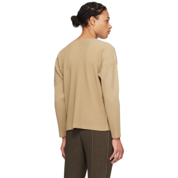  HOMME PLISSEE 이세이 미야케 ISSEY MIYAKE Beige Monthly Color February Long Sleeve T-Shirt 241729M213041