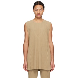HOMME PLISSEE 이세이 미야케 ISSEY MIYAKE Beige Monthly Color February Tank Top 241729M213039