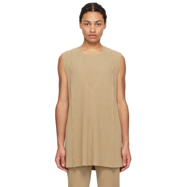  HOMME PLISSEE 이세이 미야케 ISSEY MIYAKE Beige Monthly Color February Tank Top 241729M213039