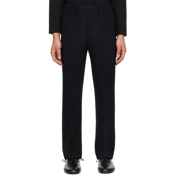  HOMME PLISSEE 이세이 미야케 ISSEY MIYAKE Black Tailored Pleats 1 Trousers 241729M191056