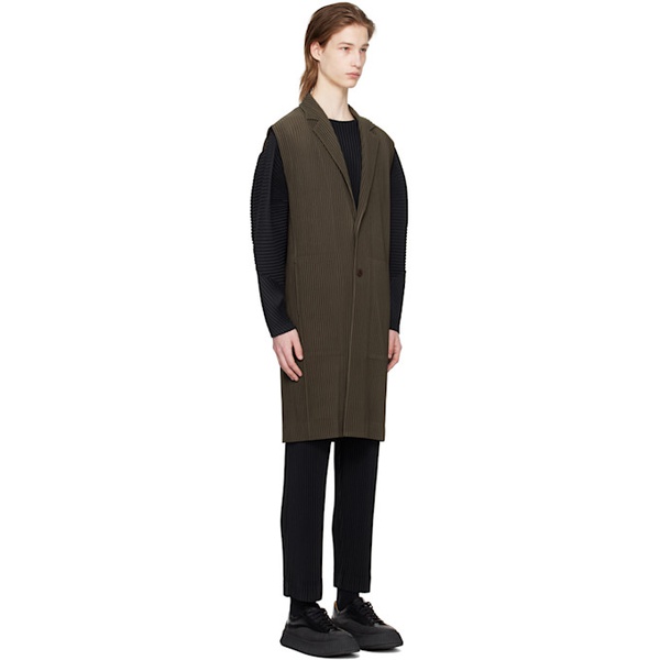  HOMME PLISSEE 이세이 미야케 ISSEY MIYAKE Khaki Tailored Pleats 1 Vest 241729M185006