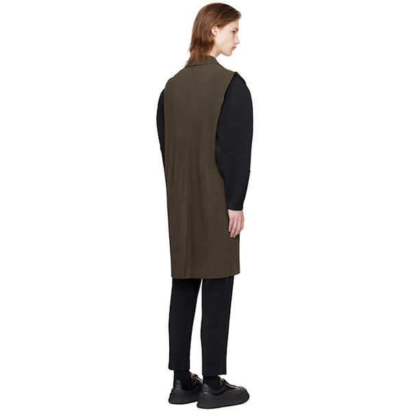  HOMME PLISSEE 이세이 미야케 ISSEY MIYAKE Khaki Tailored Pleats 1 Vest 241729M185006