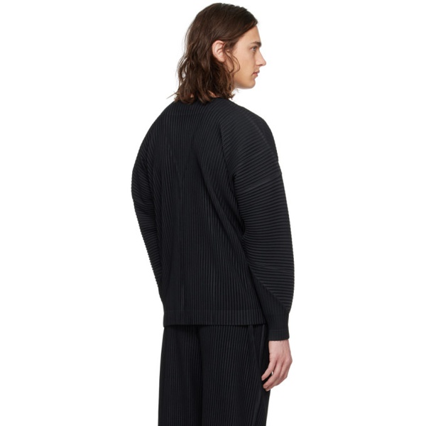  HOMME PLISSEE 이세이 미야케 ISSEY MIYAKE Black Monthly Color March Cardigan 241729M200009