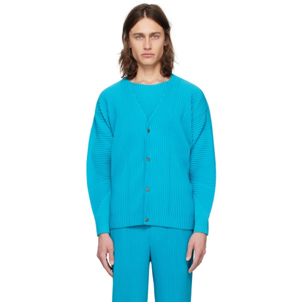  HOMME PLISSEE 이세이 미야케 ISSEY MIYAKE Blue Monthly Color March Cardigan 241729M200010