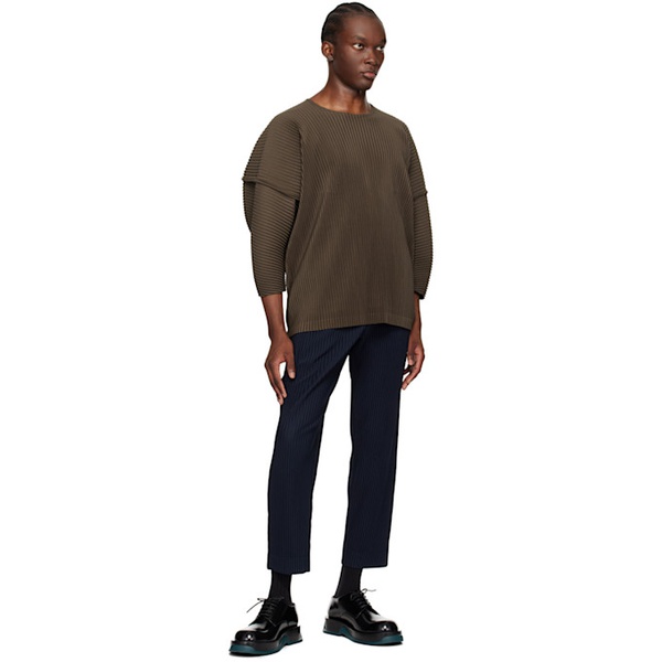  HOMME PLISSEE 이세이 미야케 ISSEY MIYAKE Khaki Monthly Color April Long Sleeve T-Shirt 241729M213022
