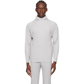 HOMME PLISSEE 이세이 미야케 ISSEY MIYAKE Gray Basics Turtleneck 241729M205006