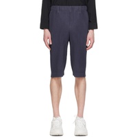 HOMME PLISSEE 이세이 미야케 ISSEY MIYAKE Navy Tailored Pleats 2 Shorts 241729M193001