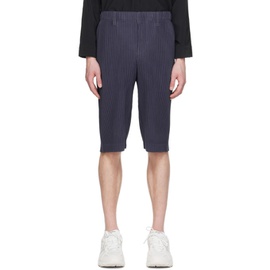 HOMME PLISSEE 이세이 미야케 ISSEY MIYAKE Navy Tailored Pleats 2 Shorts 241729M193001