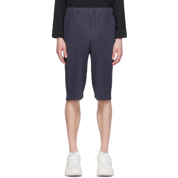  HOMME PLISSEE 이세이 미야케 ISSEY MIYAKE Navy Tailored Pleats 2 Shorts 241729M193001