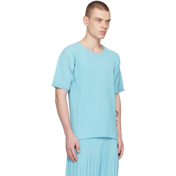  HOMME PLISSEE 이세이 미야케 ISSEY MIYAKE Blue Color Pleats T-Shirt 232729M213006
