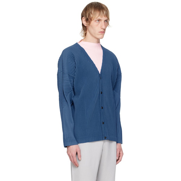  HOMME PLISSEE 이세이 미야케 ISSEY MIYAKE Blue Pleated Cardigan 242729M200000