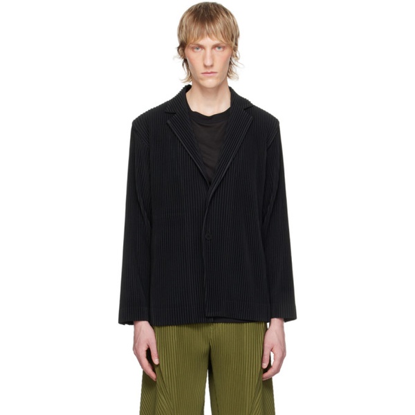  HOMME PLISSEE 이세이 미야케 ISSEY MIYAKE Black Tailored Pleats 2 Blazer 241729M195009