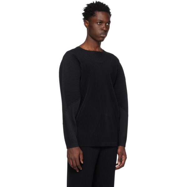 HOMME PLISSEE 이세이 미야케 ISSEY MIYAKE Black Monthly Color January Long Sleeve T-Shirt 231729M213009