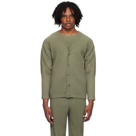 HOMME PLISSEE 이세이 미야케 ISSEY MIYAKE Green Color Pleats Cardigan 242729M200003