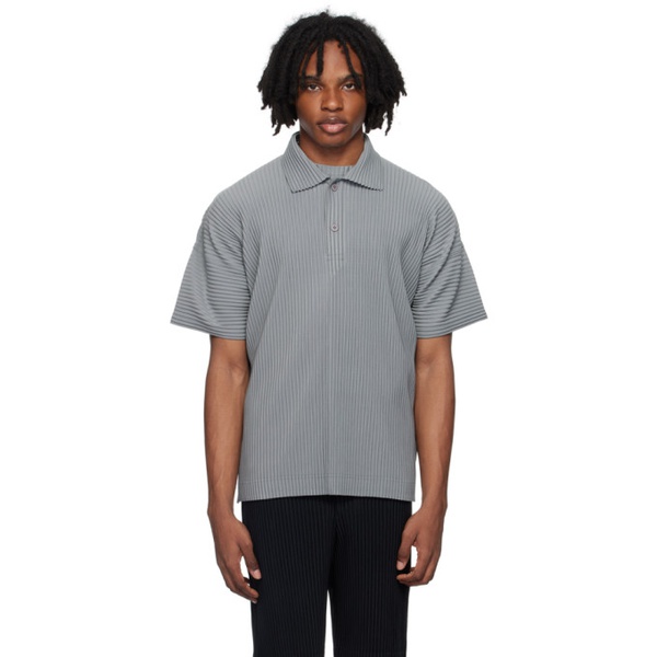  HOMME PLISSEE 이세이 미야케 ISSEY MIYAKE Gray Monthly Color May Polo 242729M212001