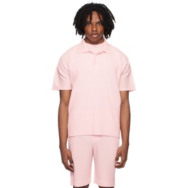 HOMME PLISSEE 이세이 미야케 ISSEY MIYAKE Pink Monthly Color May Polo 242729M212003