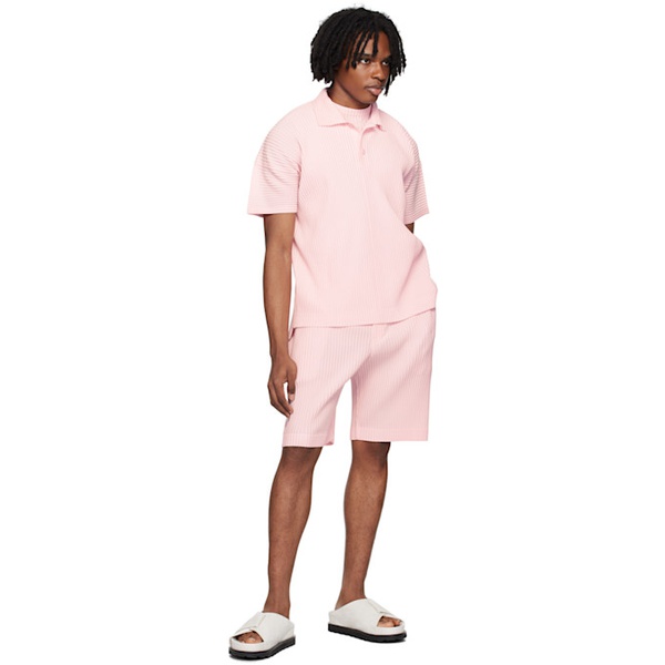  HOMME PLISSEE 이세이 미야케 ISSEY MIYAKE Pink Monthly Color May Polo 242729M212003