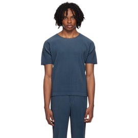 HOMME PLISSEE 이세이 미야케 ISSEY MIYAKE Blue Color Pleats T-Shirt 242729M213014