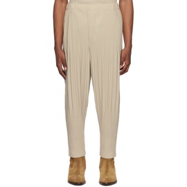 HOMME PLISSEE 이세이 미야케 ISSEY MIYAKE Beige Color Pleats Trousers 242729M191024